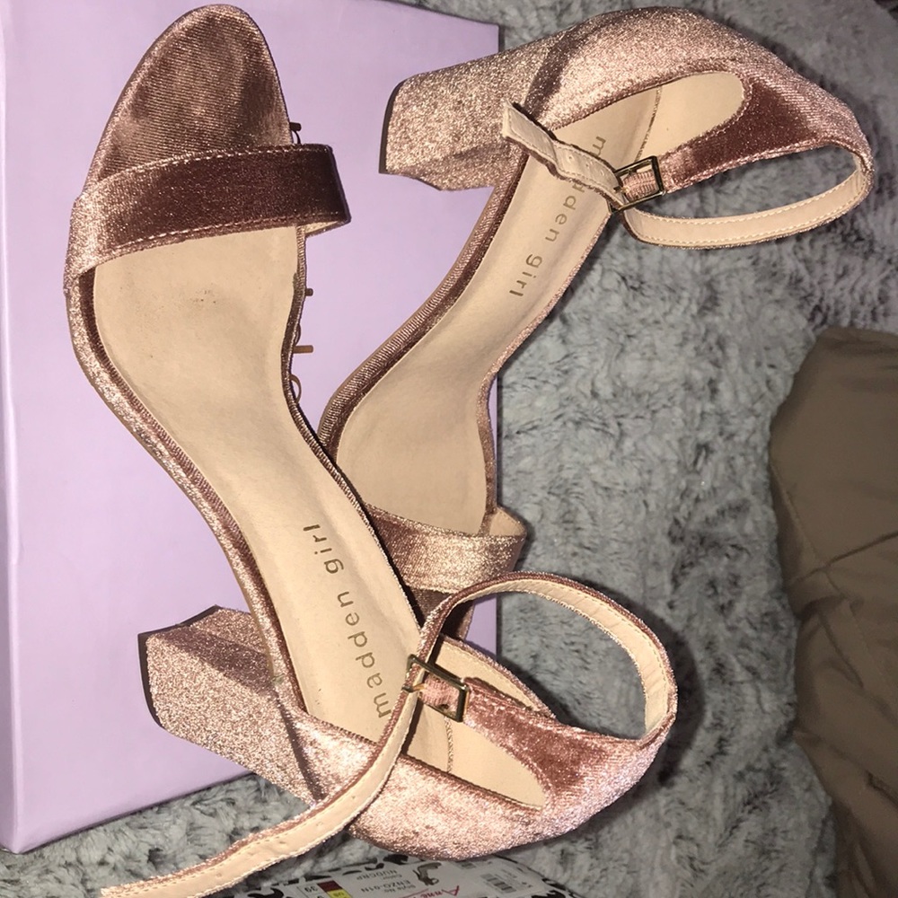 Blush Velvet High Heels